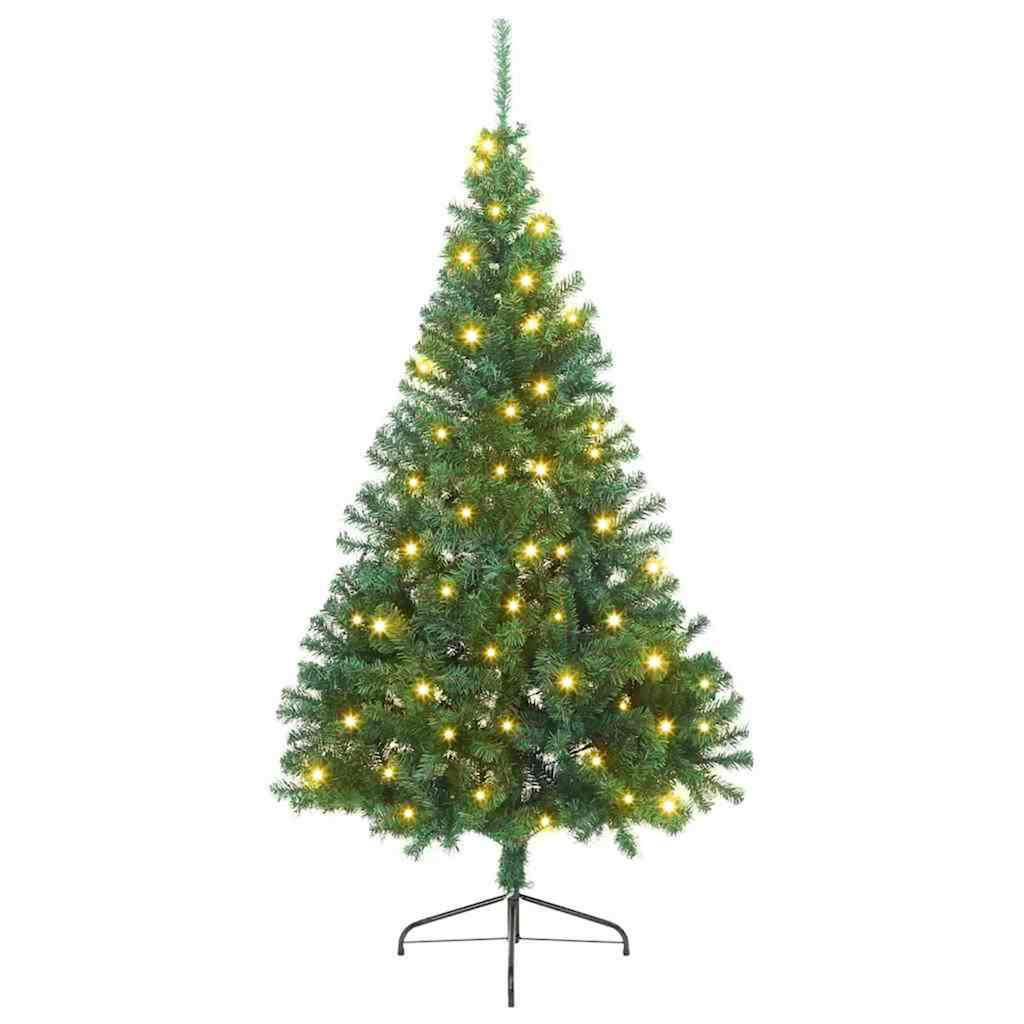 WEIHNACHTSBAUM Künstlicher Klappbarer 78/78/210 cm Grün PVC - Grün, Kunststoff (210cm) - vidaXL
