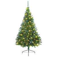 WEIHNACHTSBAUM Künstlicher Klappbarer 78/78/210 cm Grün PVC - Grün, Kunststoff (210cm) - vidaXL