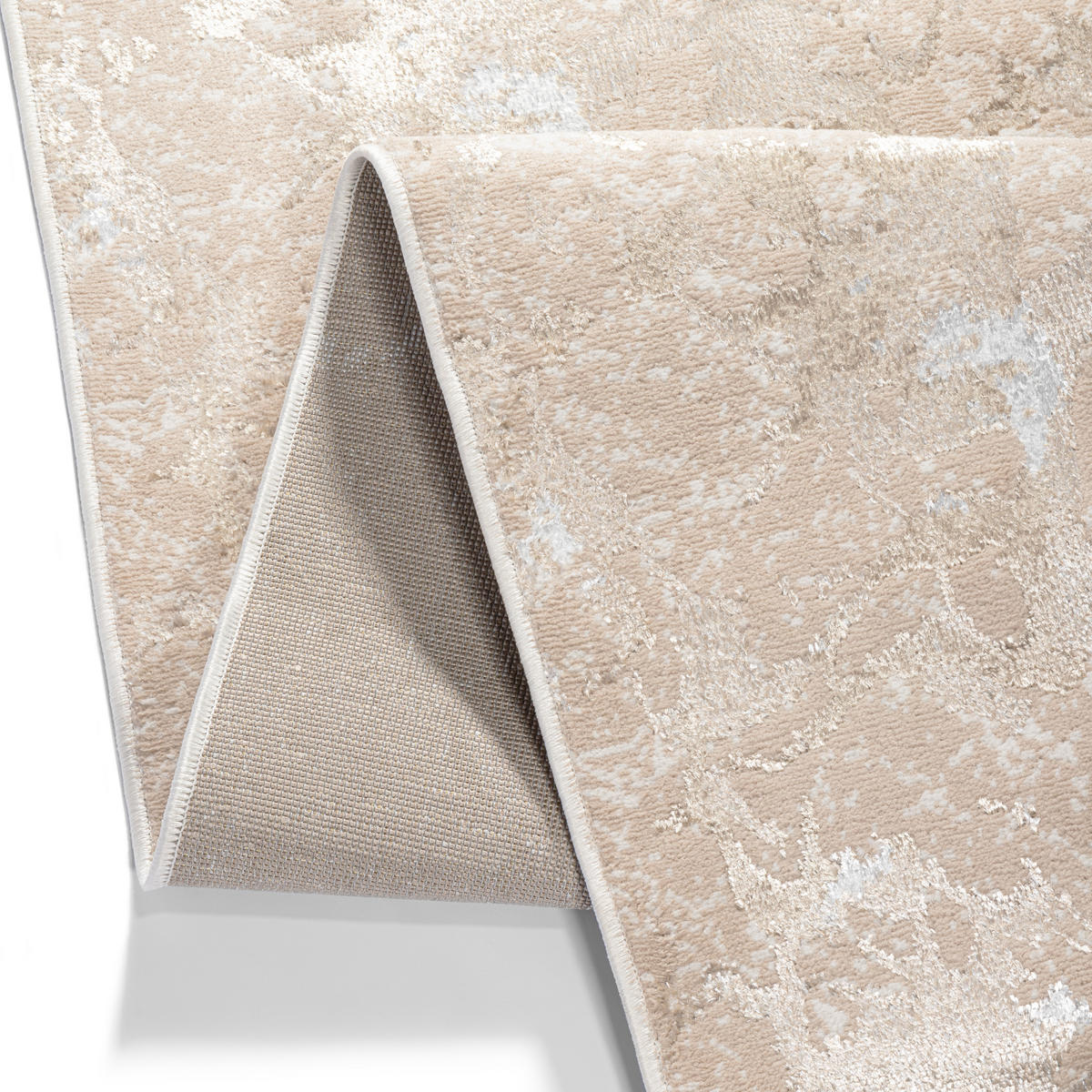 TEPPICHLÄUFER CRYSTAL beige abstrakt 120/300 cm - Beige, Textil (120/300cm) - Tapiso