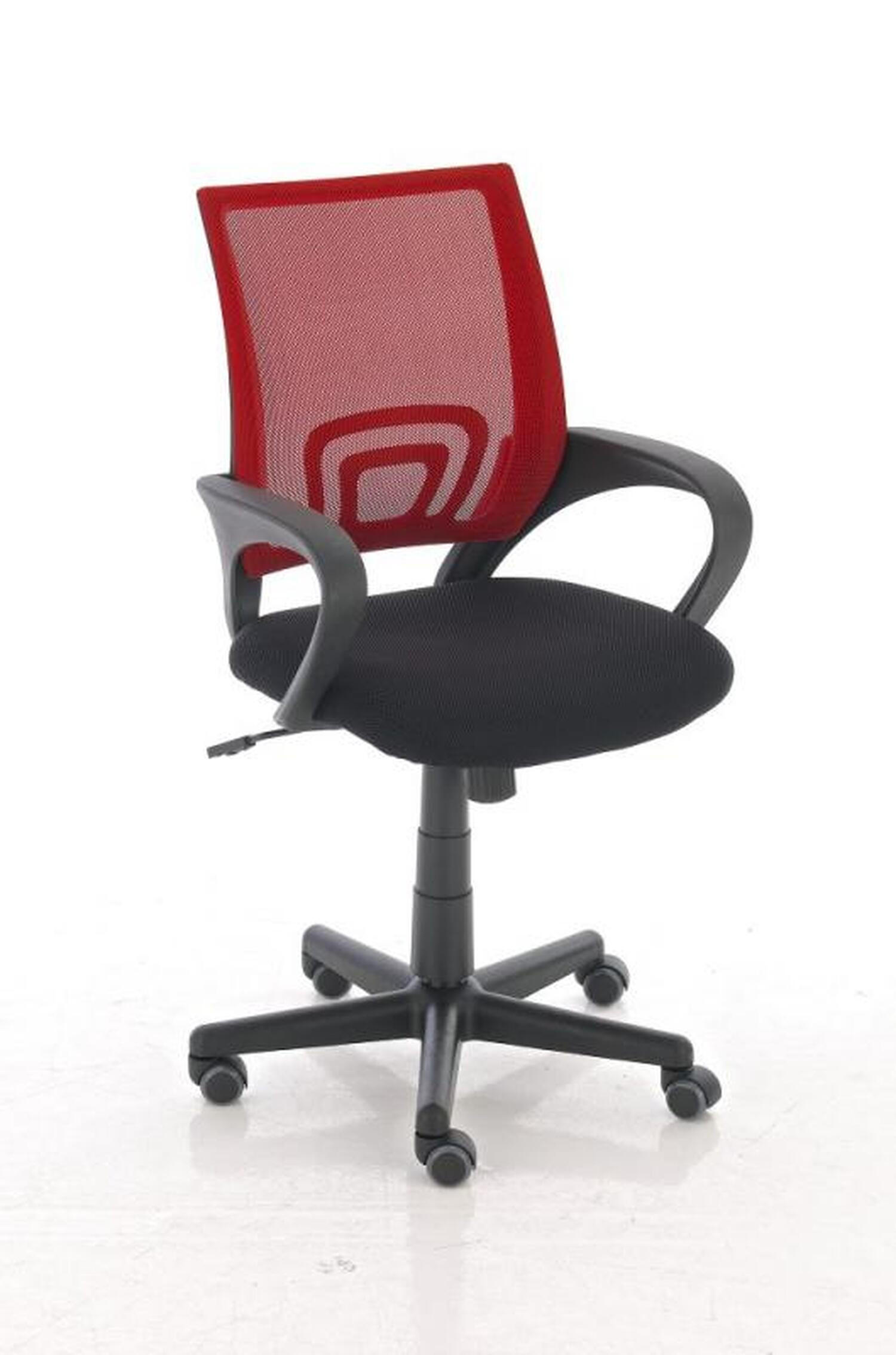 BÜROSTUHL Genf mit Netzbezug, Rot - Rot, Kunststoff/Textil (56/100/54cm) - TPFLiving
