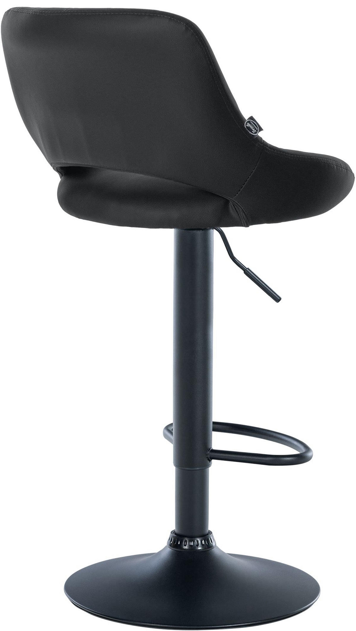 BARHOCKER 2er Set Milos Kunstleder B schwarz - Schwarz, Kunststoff/Metall (47/106/48cm) - TPFLiving