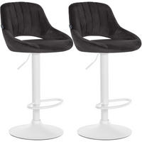BARHOCKER Milet Set 2-teilig 85x47x48 cm schwarz - Schwarz, Textil (47/85/48cm) - furnicato