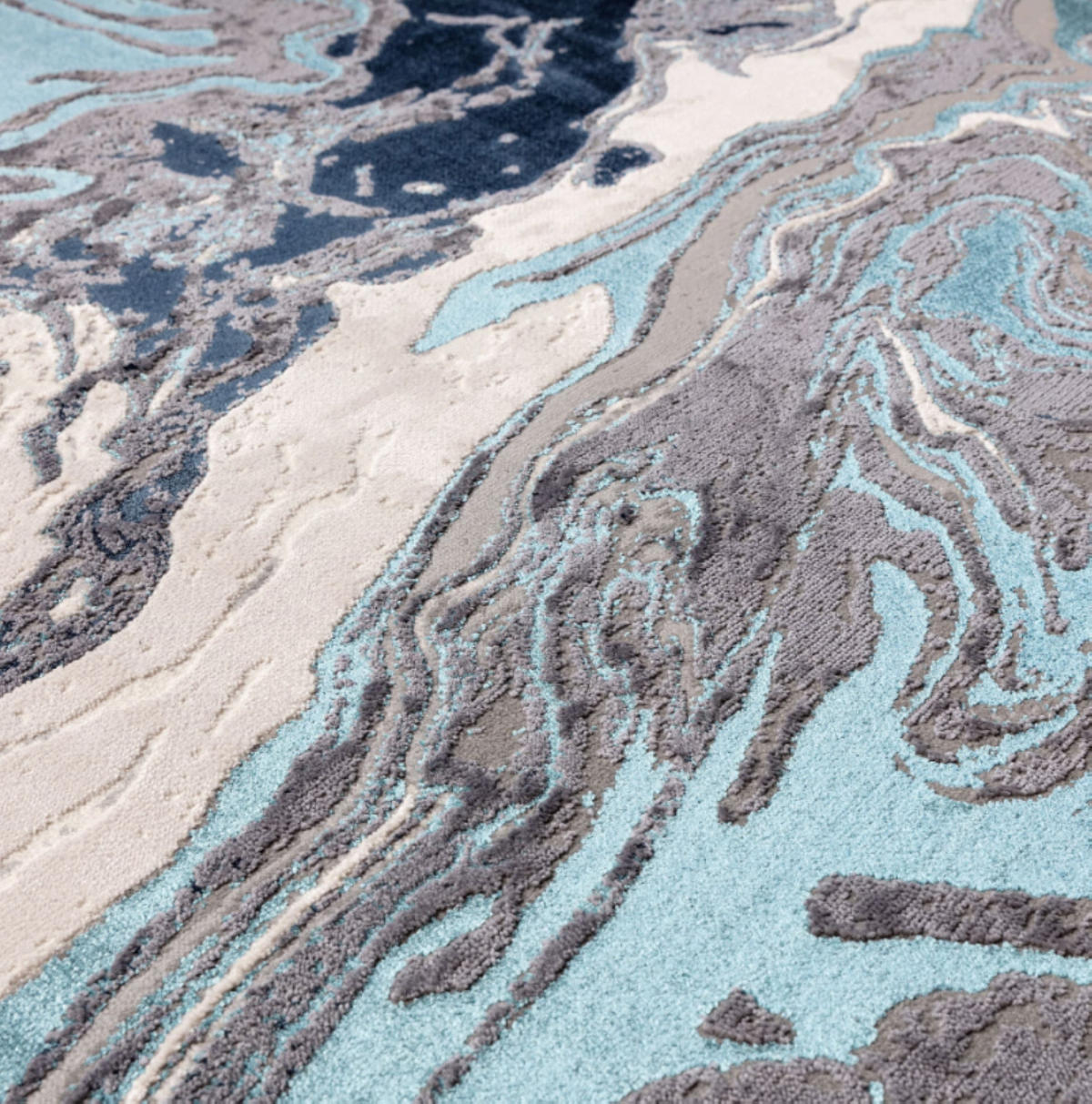 TEPPICH modern Wohn-/Schlafzimmer OCEAN Blau 120 x 170 cm - Blau, Textil (120/170cm) - Novatrend