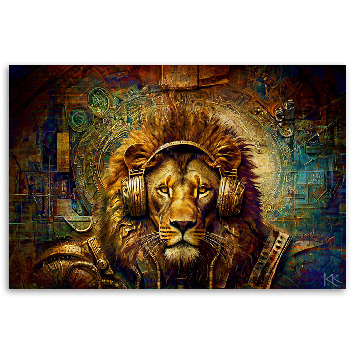 KUNSTDRUCK Gold 120/80 cm - Goldfarben, Textil (120/80cm) - KUNSTLOFT