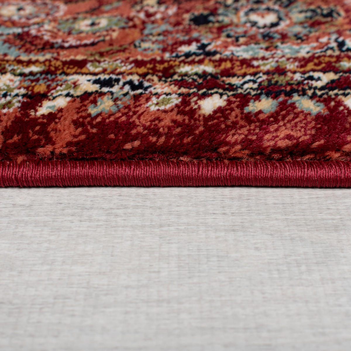 TEPPICH Hochflor GLAZERT in Rot, im Berber-Stil, aus Polypropylen, 60 x 230 cm - Rot, Textil (60/230cm) - KADIMA DESIGN