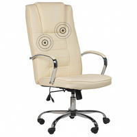 BÜROSTUHL Kunstleder Beige Grandeur - Beige, Textil/Metall (53/127/73cm) - Beliani