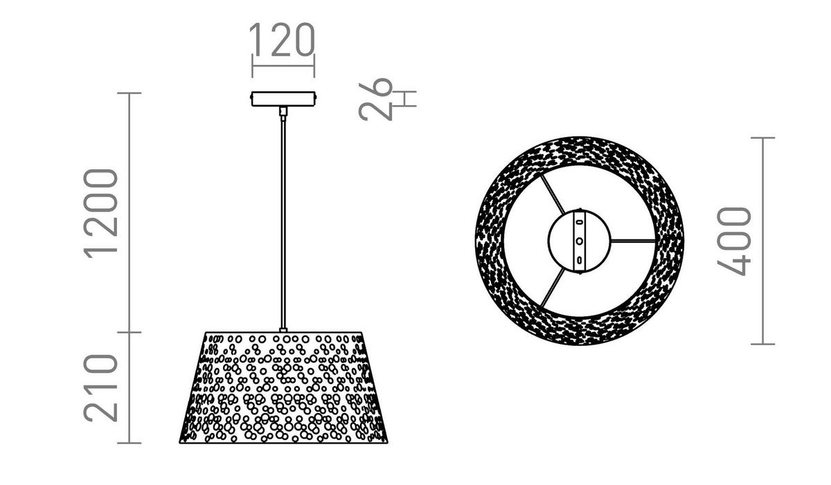 PENDELLEUCHTE BUCKY 40 Weiß 15 W - Weiß, Metall (30/30/120cm) - Rendl