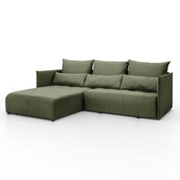 ECKSOFA L-Form Hannover stoff Castel Grün Rechts - Grün, Holz (246/188cm) - Kaiser Möbel