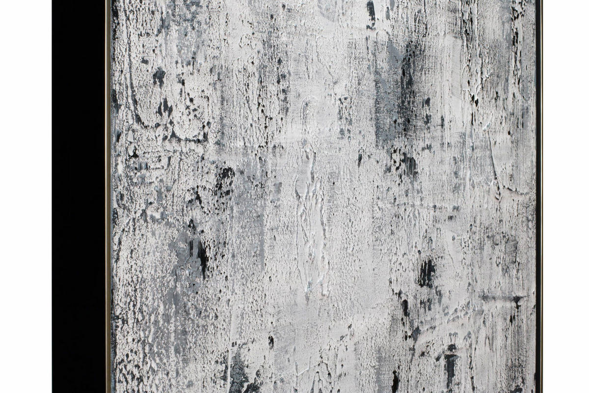 ACRYLBILD HANDGEMALT Grau 83/123 cm - Schwarz/Grau, Textil (83/123cm) - KUNSTLOFT