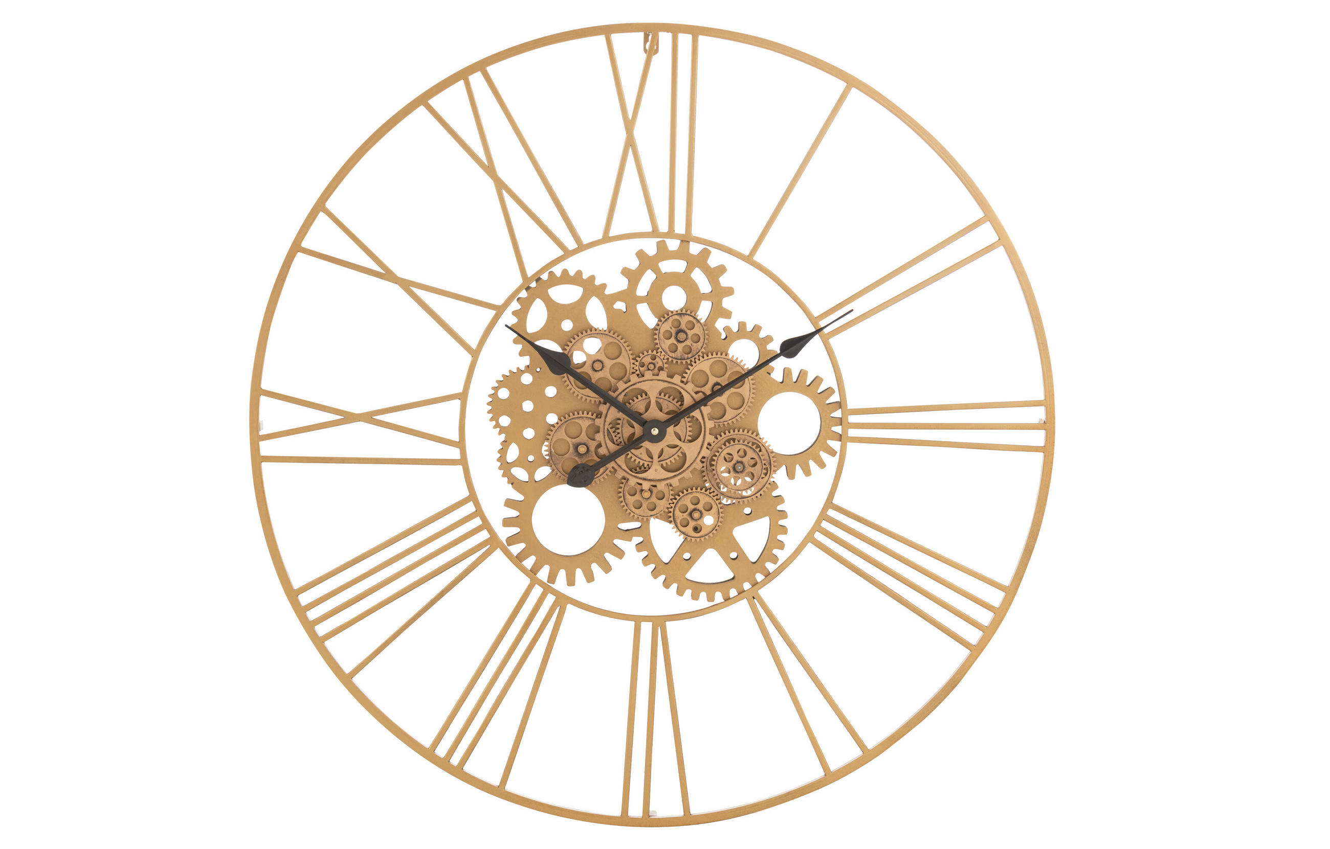 UHR ROMAN - Metall - Gold - Ø 90 cm - Goldfarben, Metall (80/4/80cm) - J-Line