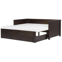 TAGESBETT 90/200 cm Dunkelbraun Cahors - Dunkelbraun, Holz (90/200cm) - Beliani