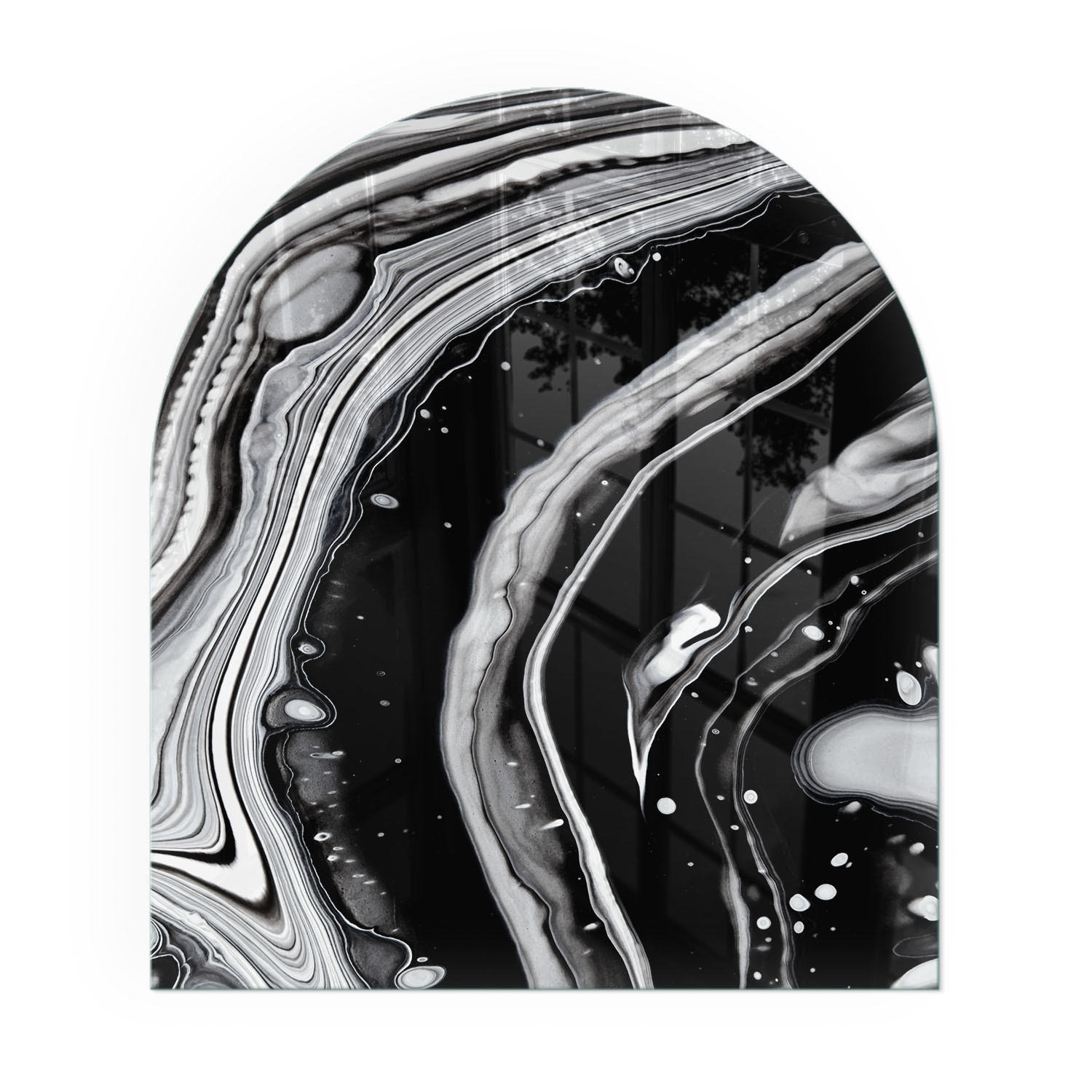 GLASPLATTE für Kamin 80x70 cm - Multicolor, Glas (80/70/0.4cm) - TULUP