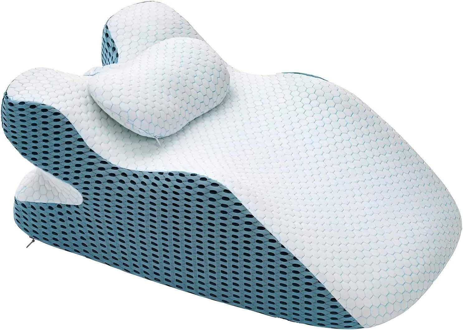 KOPFKISSEN Luneth 60/36/24 cm - Blau, Textil (36/60cm) - ZMH