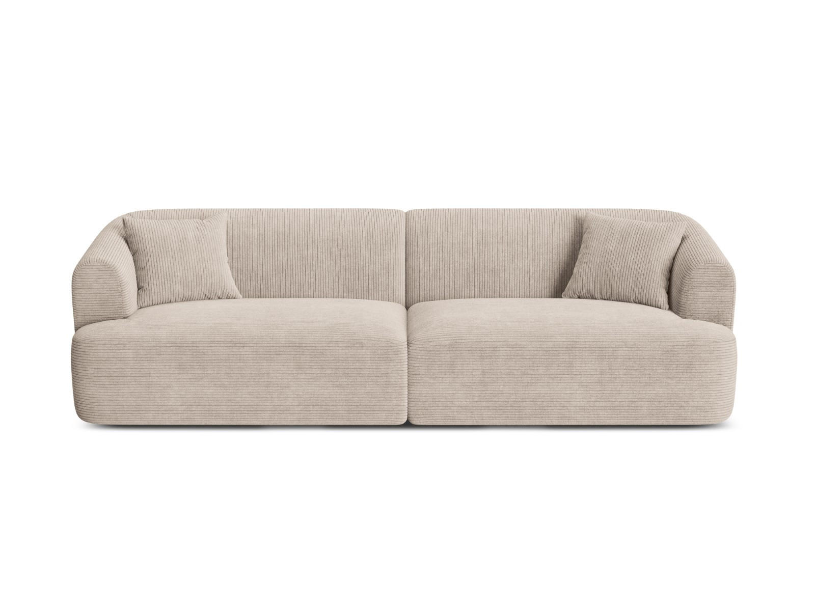 MODULARES-SOFA Campi aus Cord cappuccino 4 Sitzplätze - Cappuccino, Textil (90/70/255cm) - Cosmopolitan Design