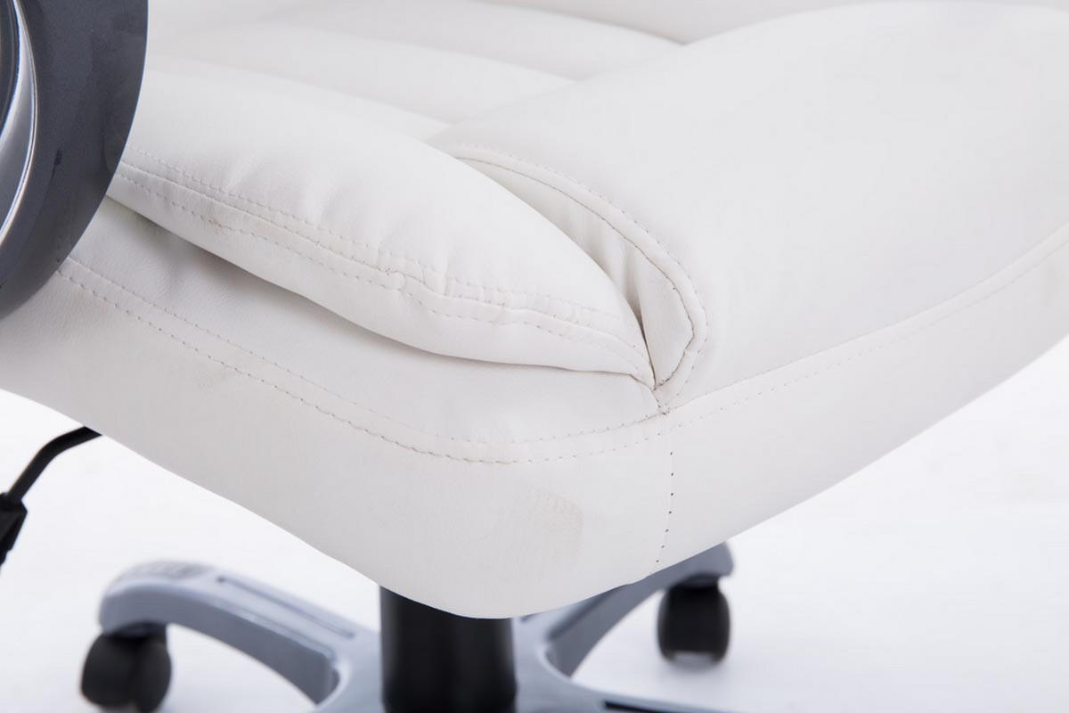 BÜROSTUHL Berlin XXL, Kunstleder Weiß - Weiß, Kunststoff/Textil (65/124/73cm) - TPFLiving