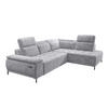 ECKSOFA FOCUS XL L-förmig Konfiguration freistehend RECHTS 352x204x98cm Silver - Silberfarben, Holz/Textil (352/204cm) - DomoHome