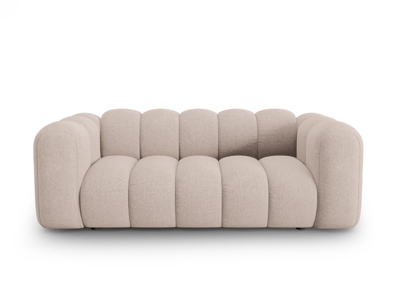 SOFA Lupine aus Chenille-Stoff beige 2 Sitzplätze - Beige, Textil (95/70/200cm) - Micadoni
