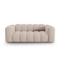 SOFA Lupine aus Chenille-Stoff beige 2 Sitzplätze - Beige, Textil (95/70/200cm) - Micadoni