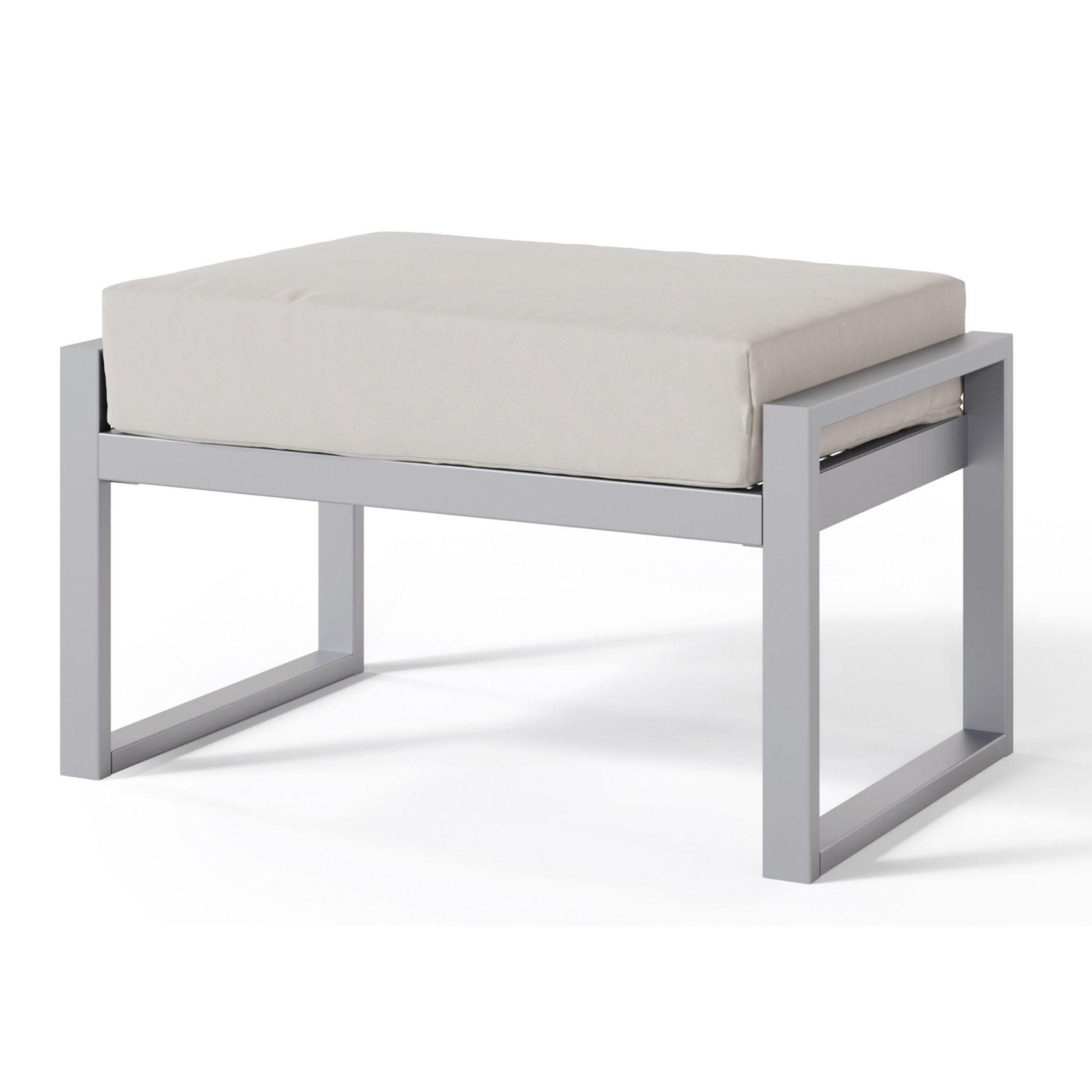 GARTENHOCKER Dywilly Grau mit wasserabweisendem Stoff - Grau, Textil (60/42/45cm) - Selsey