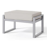 GARTENHOCKER Dywilly Grau mit wasserabweisendem Stoff - Grau, Textil (60/42/45cm) - Selsey