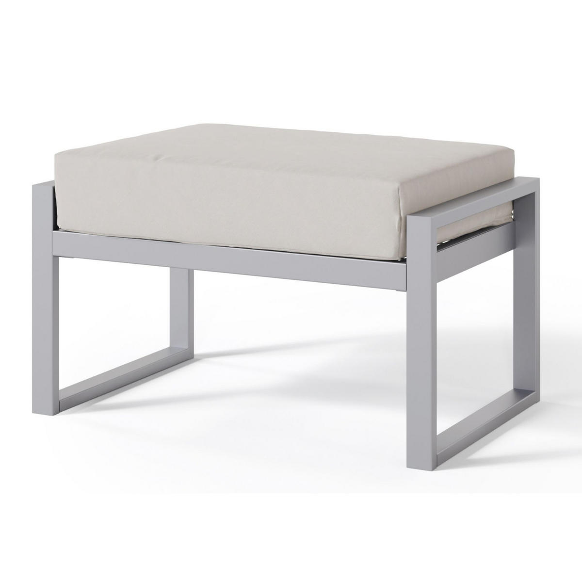 GARTENHOCKER Dywilly Grau mit wasserabweisendem Stoff - Grau, Textil (60/42/45cm) - Selsey