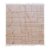 BERBERTEPPICH modern mit Reliefeffekt aus reiner Wolle 80x 240 cm - Braun, Naturmaterialien (80/240cm) - AFK Living