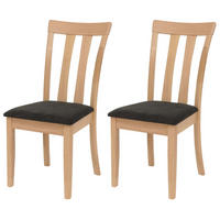 ESSZIMMERSTUHL Schwarz, Braun 2er-Set - Schwarz/Braun, Holz (42/96/58cm) - MCW