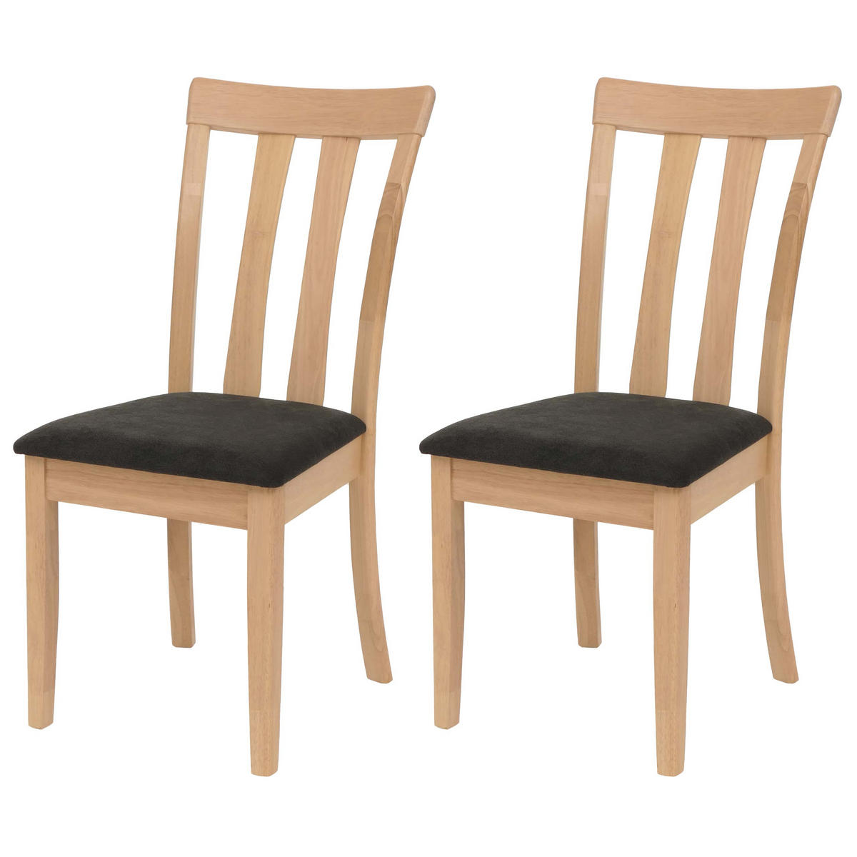 ESSZIMMERSTUHL Schwarz, Braun 2er-Set - Schwarz/Braun, Holz (42/96/58cm) - MCW