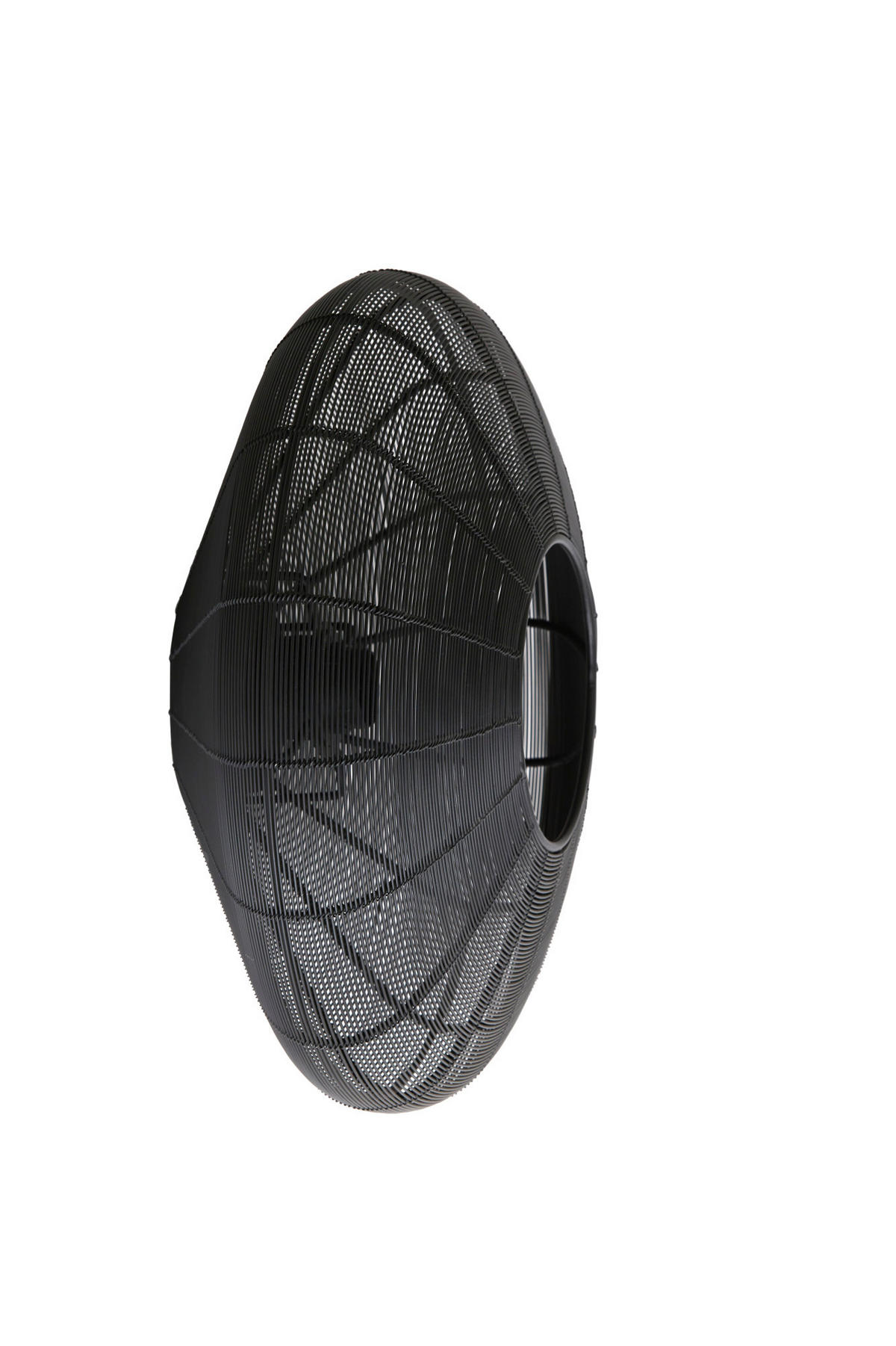 DECKENLEUCHTE Bahoto Schwarz Ø40/17 cm - Schwarz, Metall (40/40/17cm) - Light & Living