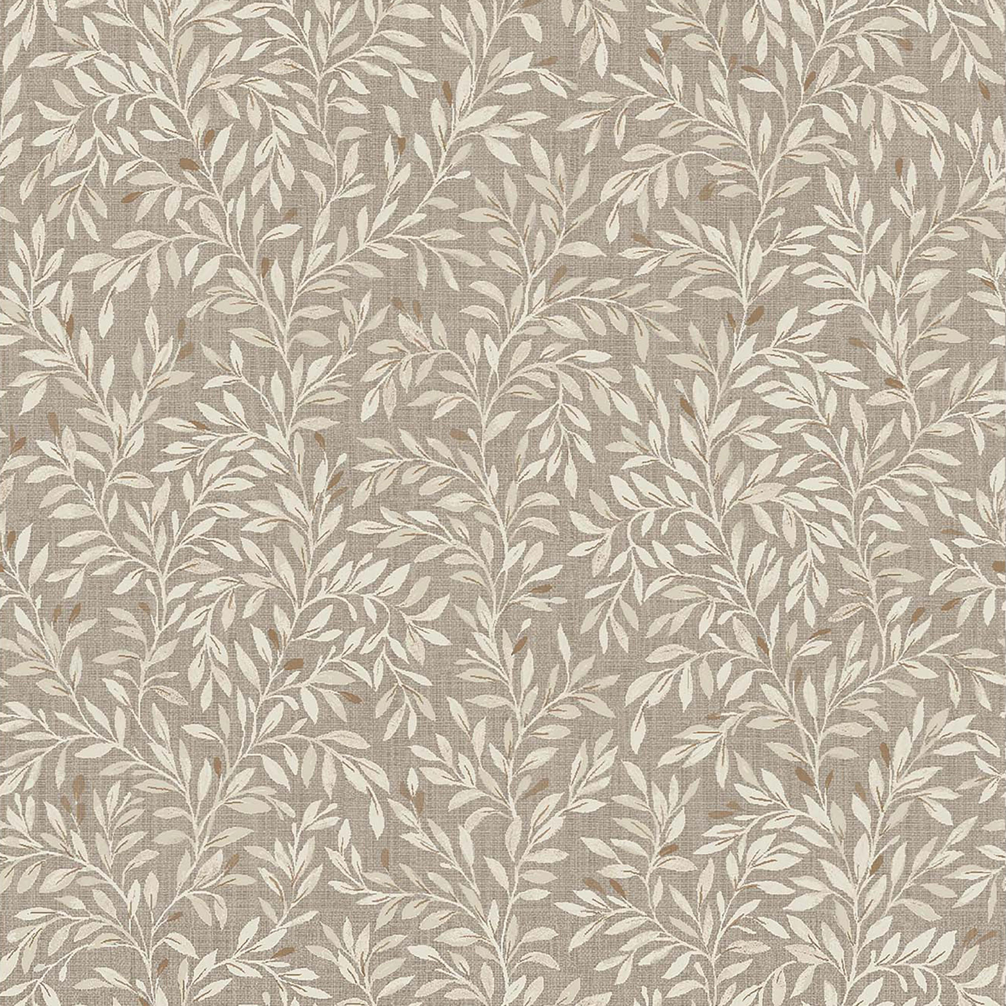 VLIESTAPETE Filigranes Blättermuster Sandtaupe - Beige, Papier/Kunststoff (52/1000cm) - next