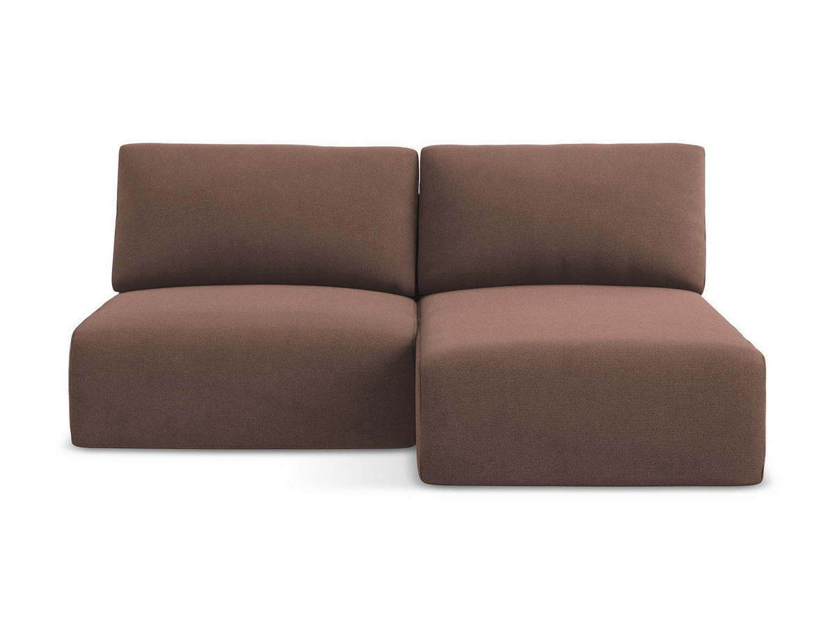 ECKSOFA mit Schlaffunktion rechts Strukturstoff Stoff Pink - Pink/Hellrosa, Kunststoff/Textil (210/149cm) - Makamii