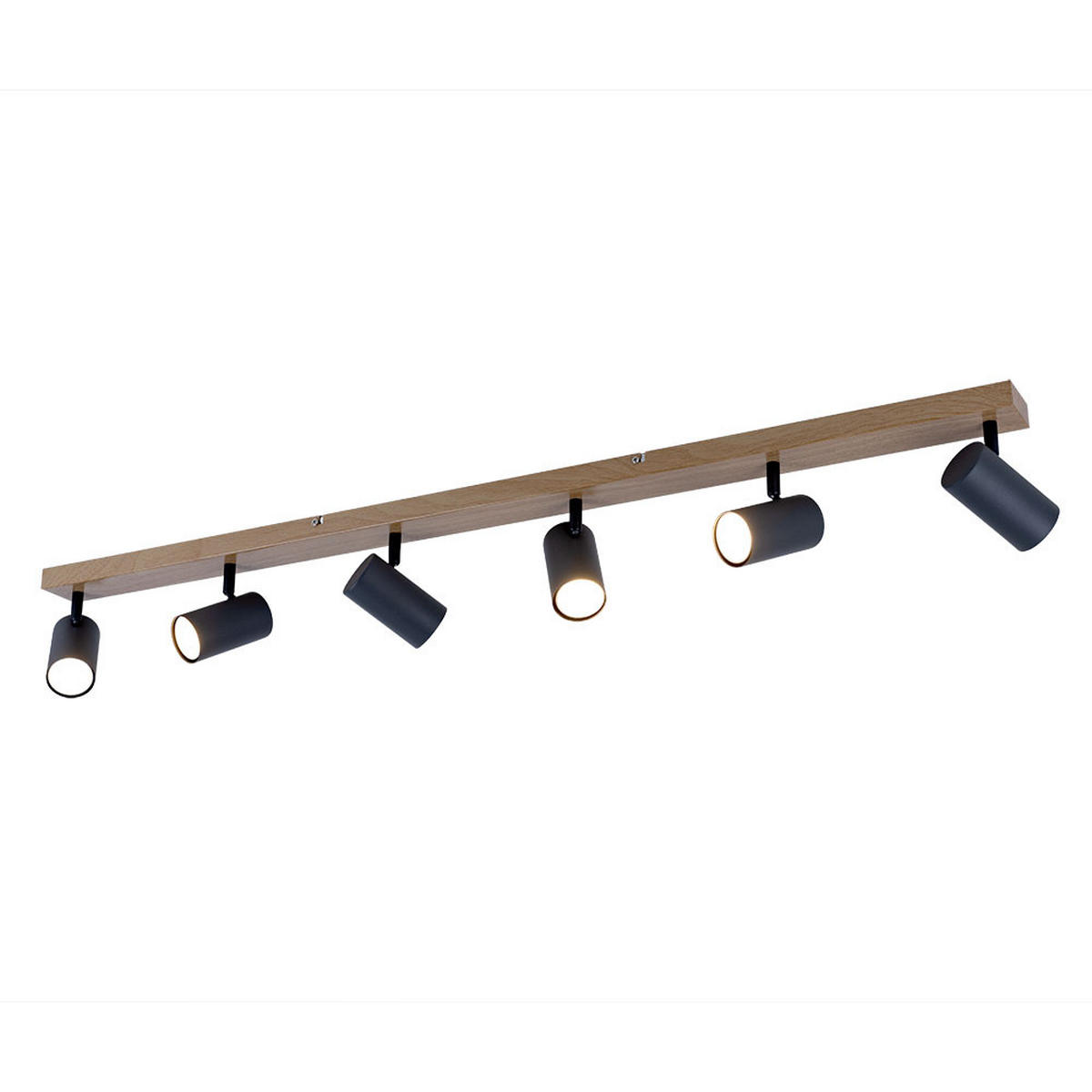 DECKENLEUCHTE Metall Schwarz 6-flammig - Schwarz, Metall (115/6/120cm)