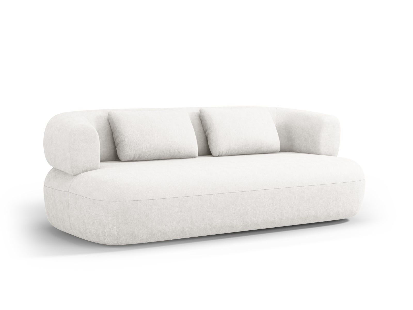 SOFA Jenny aus Chenille-Stoff leichtes beige 3 Sitzplätze - Creme, Textil (90/73/178cm) - Micadoni