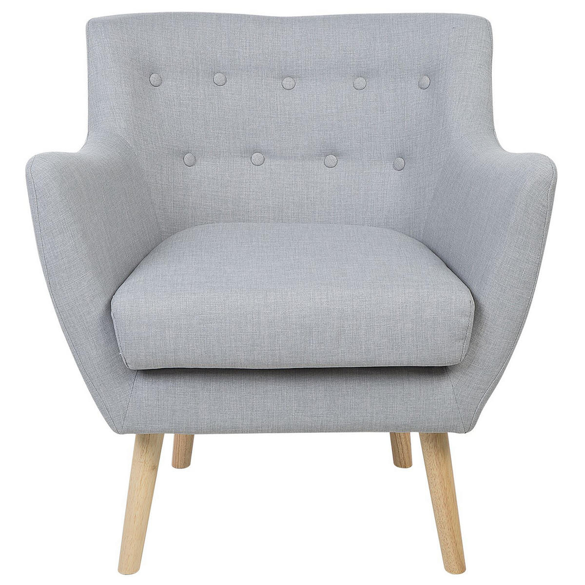 SESSEL Polsterbezug Grau Drammen - Grau, Holz/Textil (71/84/54cm) - Beliani