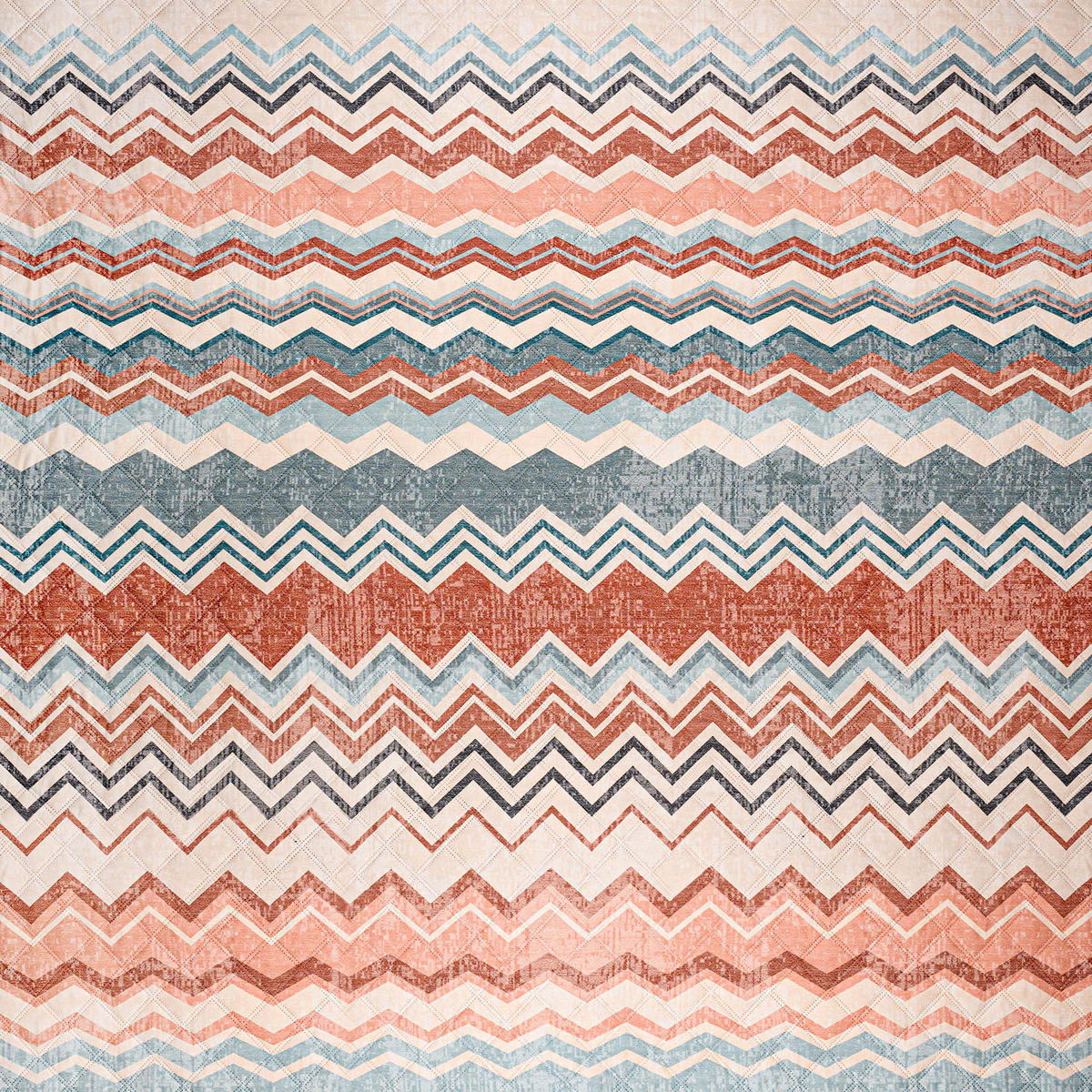 PICKNICKDECKE wasserabweisend 200x200 cm Boho & Terrazzo Design - Decke Boho Zickzack - Multicolor, Textil (200/200cm) - Blumtal