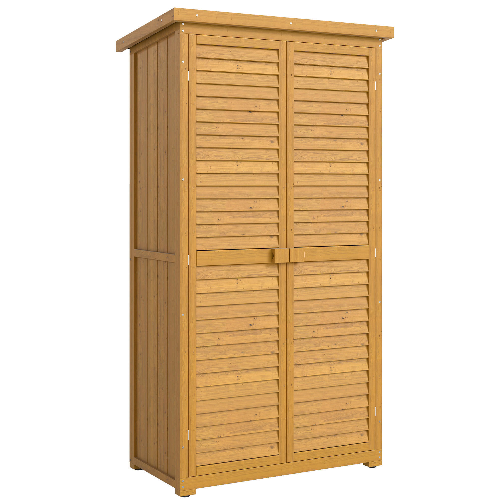 GARTENSCHRANK Geräteschuppen Werkzeugschrank Gartenhaus, Tannenholz, Natur - Fichtefarben, Holz (465/160/87cm) - Outsunny