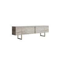 TV-MÖBEL Luxe Travertin-Gold - Beige/Goldfarben, Holz (180/50/30cm) - Habitat Garten