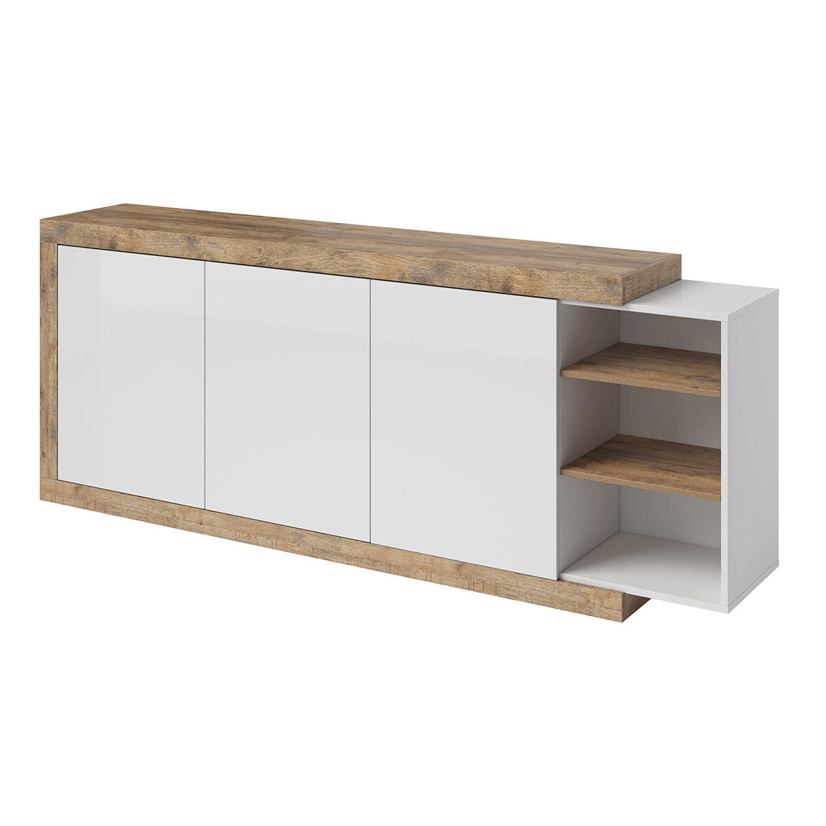Petits-meubles SIDEBOARD Azior Bílá a dřevo