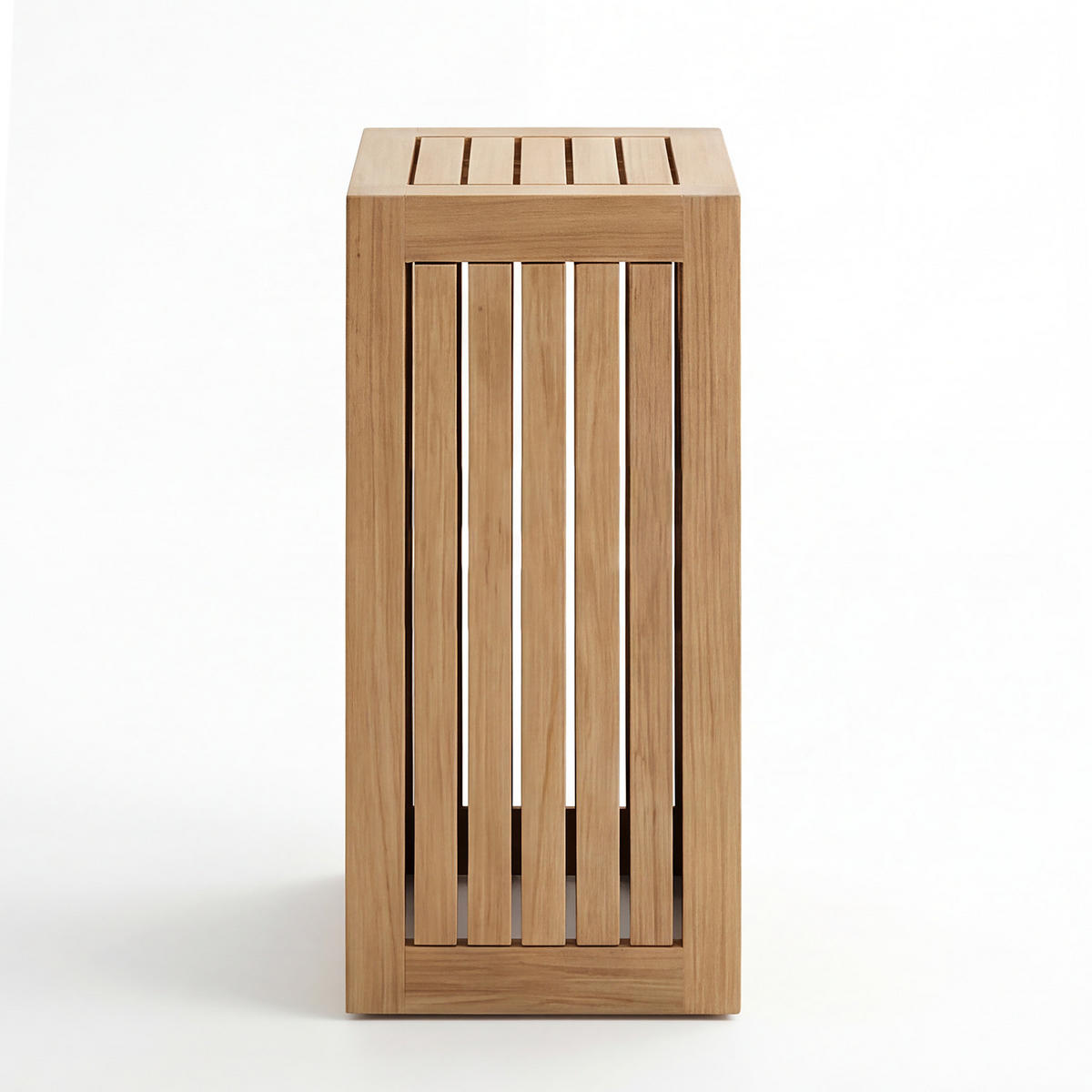 BEISTELLTISCH - Stahl / Akazie massiv - Braun - Braun/Akaziefarben, Holz/Metall (35/71/41cm) - home24