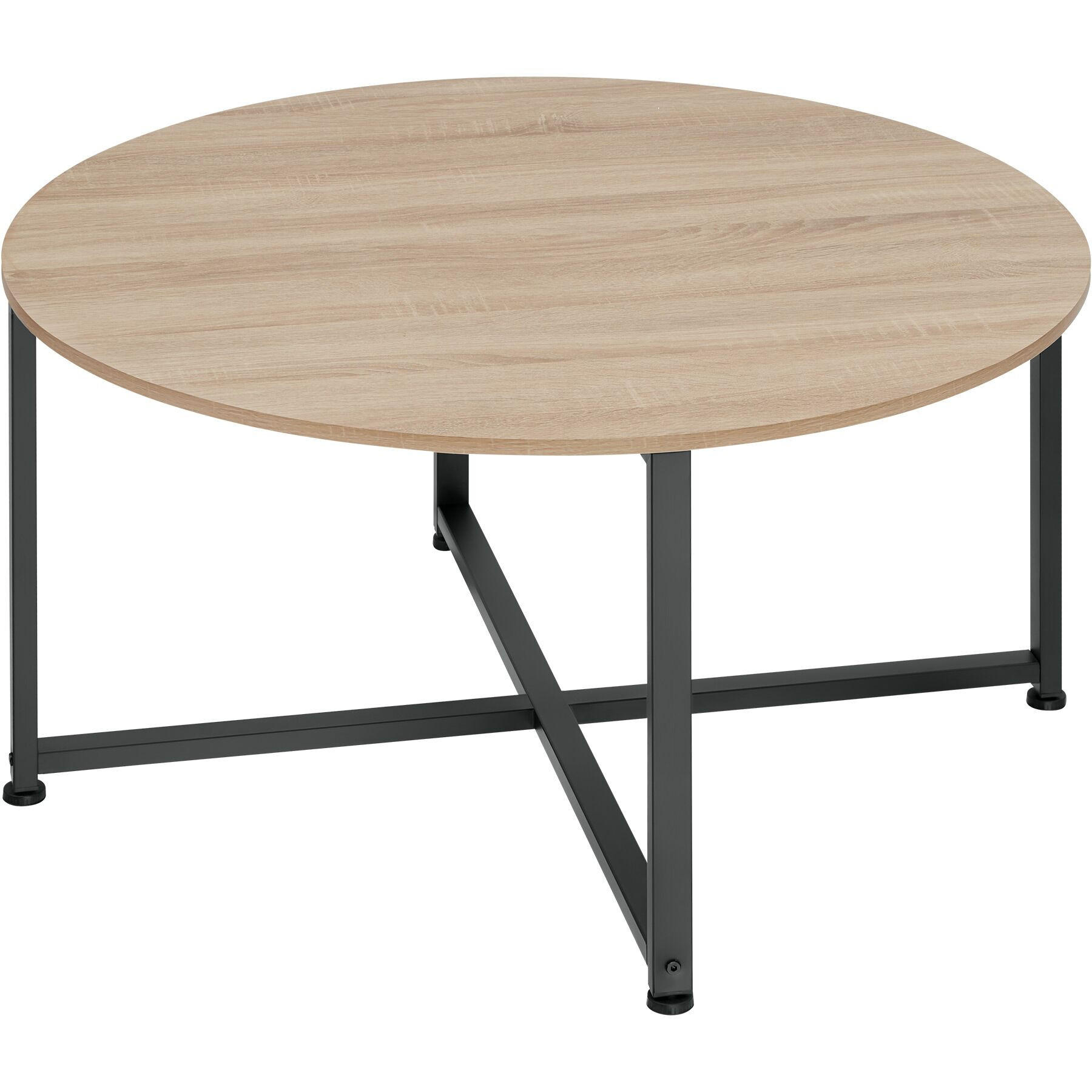 tectake Couchtisch Natur 88.5x47x88.5 cm