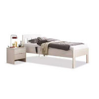 SENIORENBETT Buche Massiv Comfort 01 / 120 x 220 cm / ohne Nachtkonsole / buche-weiss-lackiert - Weiß, Holz (120/220cm) - BED BOX
