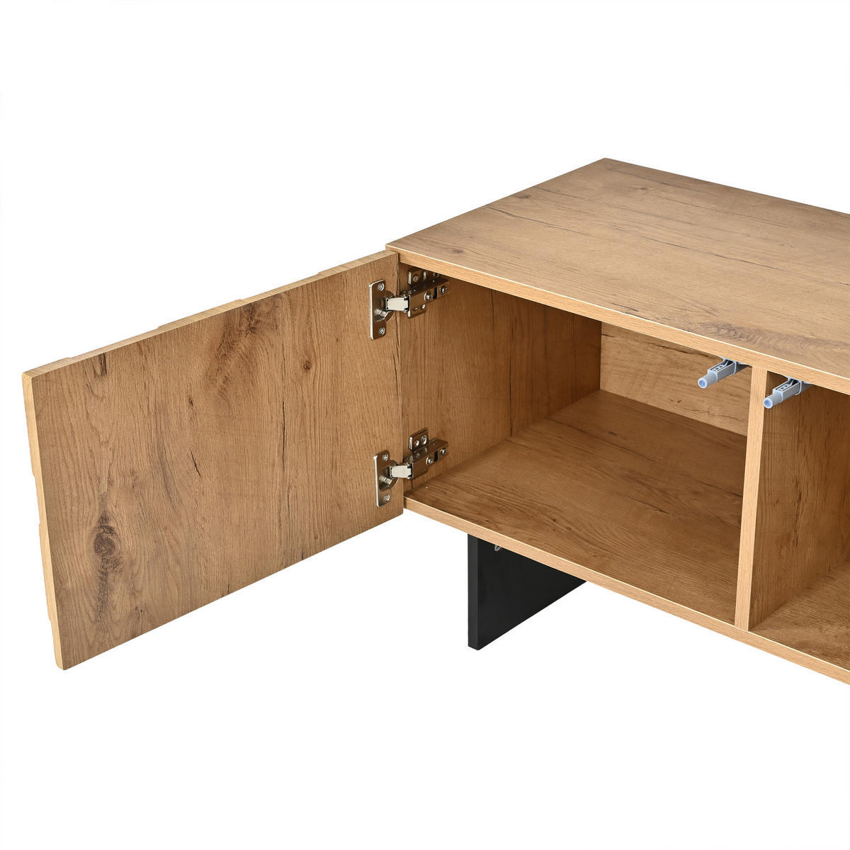 TV-SCHRANK 180x38.5x45cm Naturholz mit 4 Türen - Naturfarben, Holzwerkstoff (180/45/38.5cm) - FLIEKS