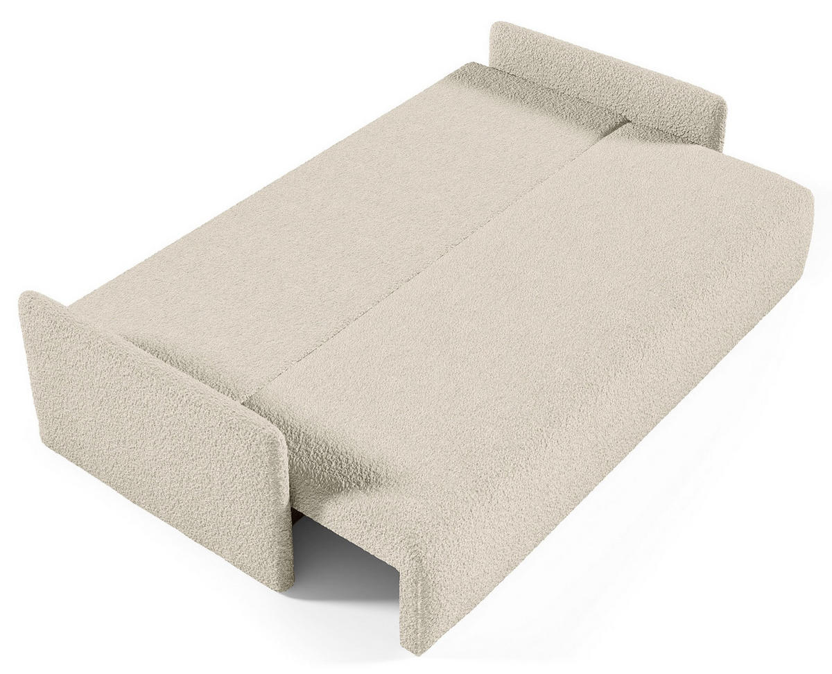 SOFA Glove Beige mit Bouclé-Bezug - Beige, Kunststoff/Textil (206/95/87cm) - Selsey
