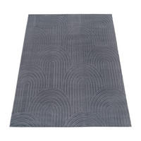 KURZFLORTEPPICH, mit Struktur, aus Polyester, Anthrazit, 80 x 150 cm - Anthrazit, Textil (80/150cm) - KADIMA DESIGN