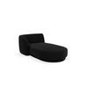 CHAISELONGUE links Miley aus Samt schwarz - Schwarz, Textil (90/70/156cm) - Micadoni