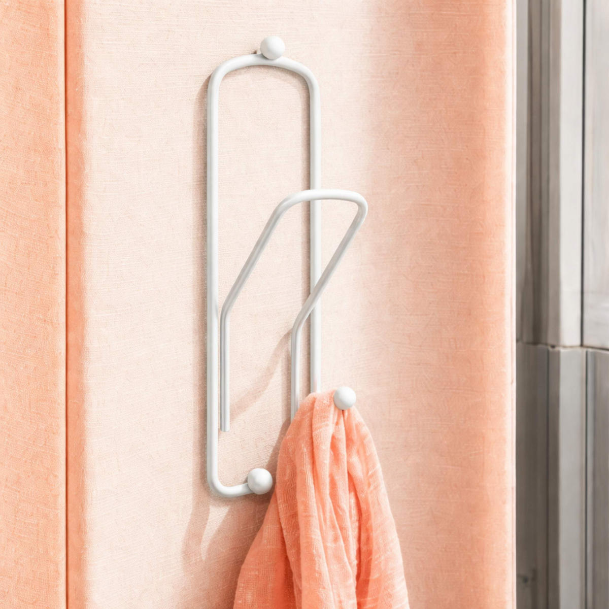 WANDHAKEN Weiß Büroklammer 32 cm - Weiß, Metall (9/32/8cm)