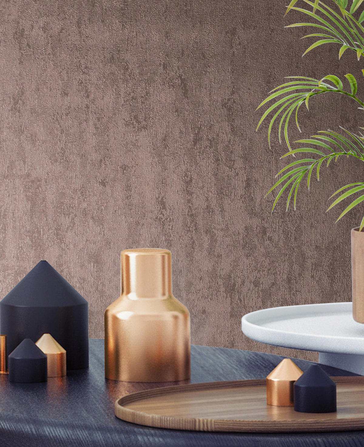 VLIESTAPETE Molten - Roségold, Papier/Kunststoff (52/1000cm) - Superfresco Easy