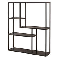 WANDREGAL SLIM LINE Esche Schwarz 91cm - Schwarz, Holz/Metall (75/91/20cm) - riess-ambiente