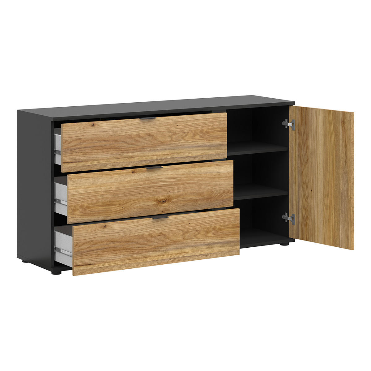 SIDEBOARD Pia Holz - Braun, Holzwerkstoff (143/76/39cm) - Petits-meubles