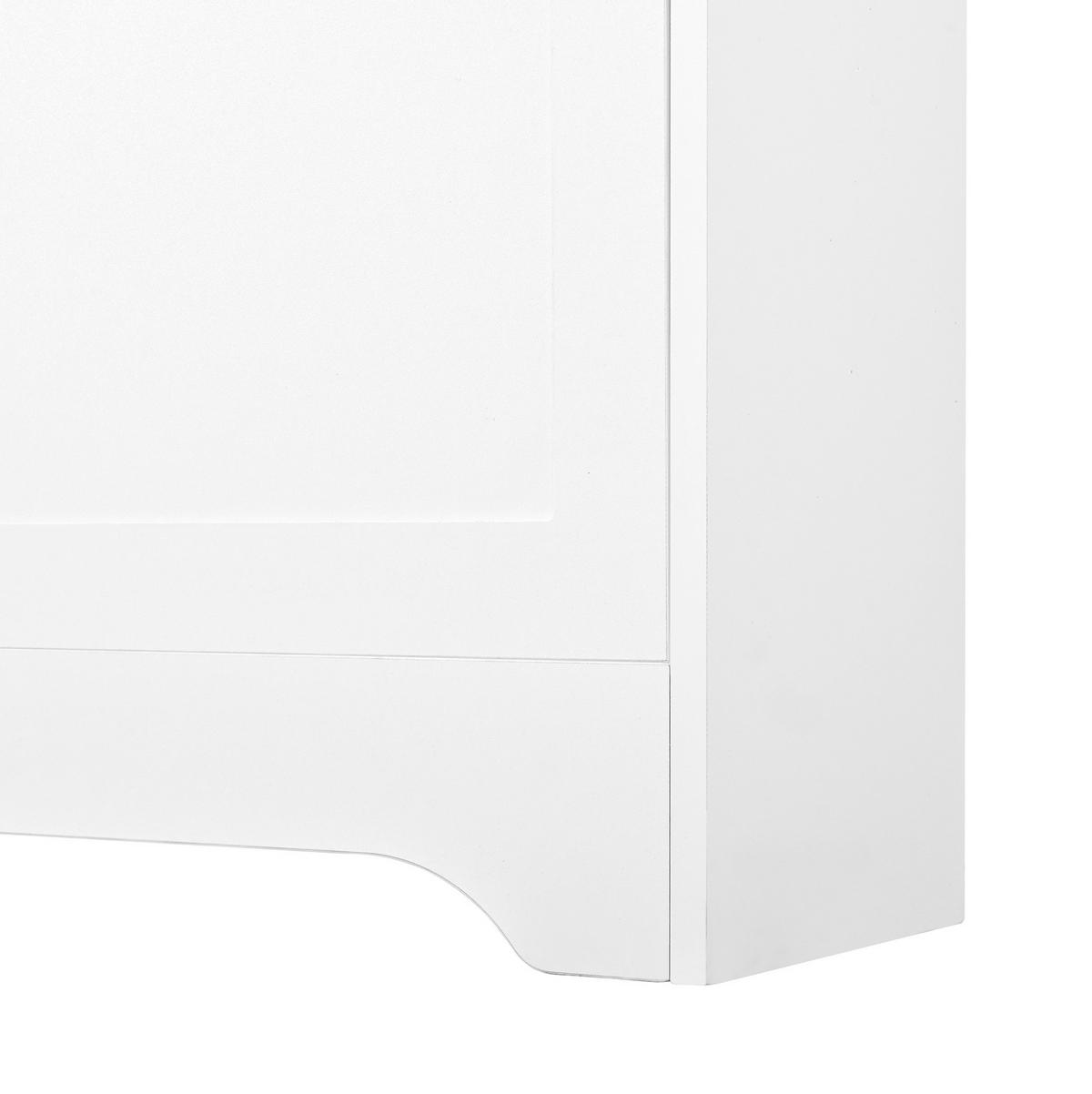 SCHUHSCHRANK aus MDF 87x26x120cm in Weiß mit 3 Klappen & Soft-Close - Weiß, Holzwerkstoff (87/120/26cm) - Modfu